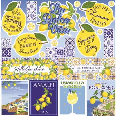 12X12 Sticker Sheet, Amalfi