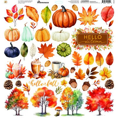 12X12 Sticker Sheet, Autumn Reflections