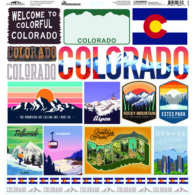 12X12 Sticker Sheet, Colorado