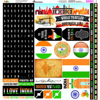 12X12 Sticker Sheet, India