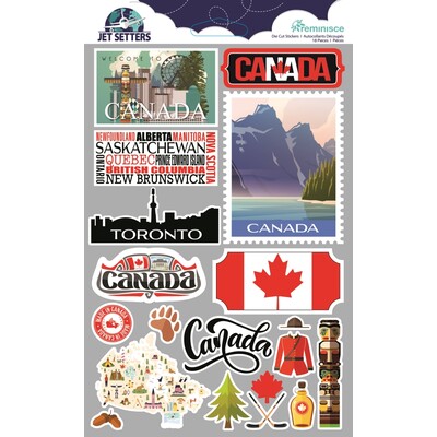 Jet Setters Die Cut Stickers, Canada