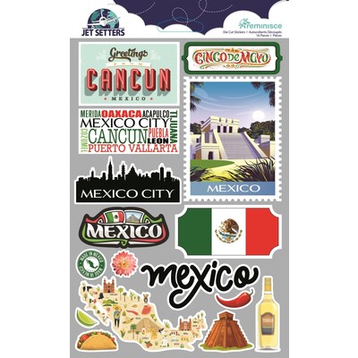 Jet Setters Die Cut Stickers, Mexico