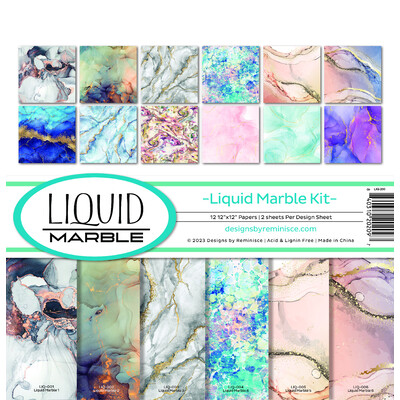12X12 Collection Kit, Liquid Marble