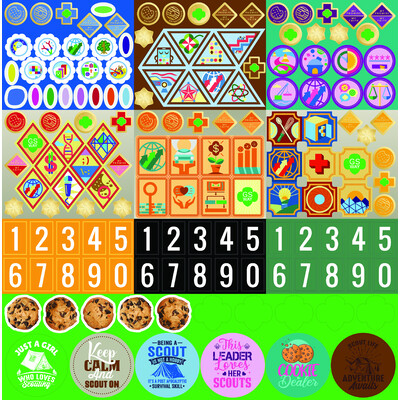 12X12 Sticker Sheet, My Troop 12 x12 Sticker