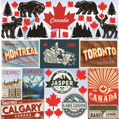 12X12 Sticker Sheet, The Great North