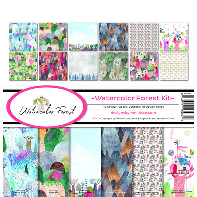 12X12 Collection Kit, Watercolor Forest