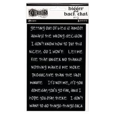 Dylusions Bigger Back Chat Stickers, Black - Set 2