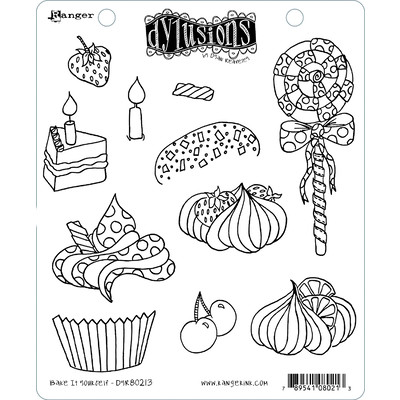 Dylusions Cling Stamp, Bake It Yourself