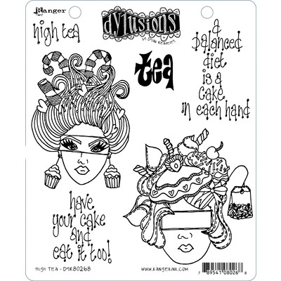 Dylusions Cling Stamp, High Tea