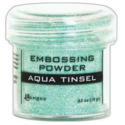 Embossing Powder, Aqua Tinsel