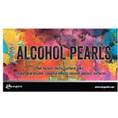 Header Card, Tim Holtz Alcohol Ink Pearls