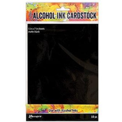 Tim Holtz Alcohol Ink Surfaces, Cardstock Black Matte (5x7)