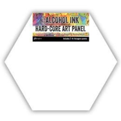 Tim Holtz Alcohol Ink Hard Core Art Panels, 4" Hex Shaped
