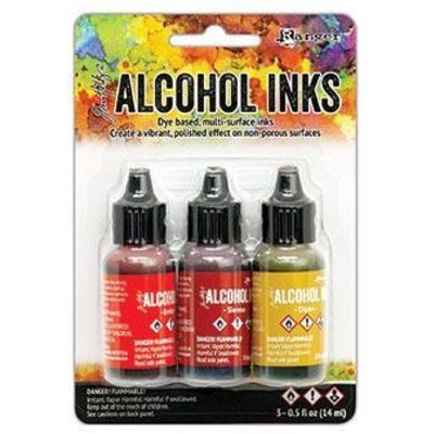 Tim Holtz Alcohol Ink Kit, Orange/Yellow Spectrum (3 Pack)