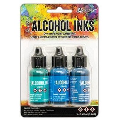 Tim Holtz Alcohol Ink Kit, Teal/Blue Spectrum (3 Pack)