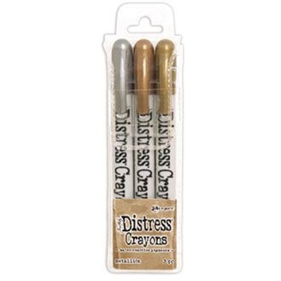Distress Crayon Set, Metallics