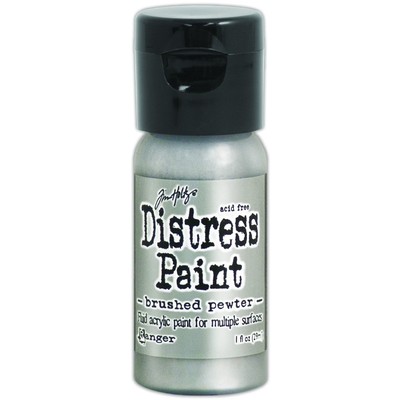 Distress Flip Top Paint, Brushed Pewter (1 oz.)