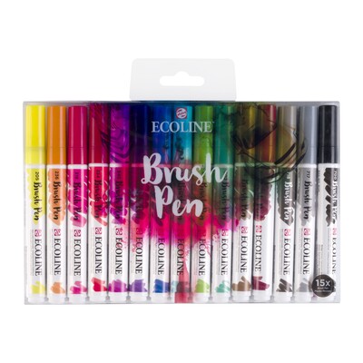 Ecoline Watercolor Brush Pen Set, General (15pc)