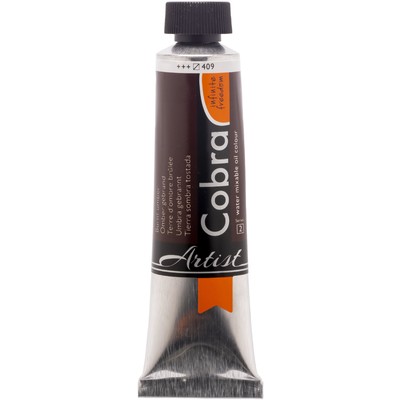 Cobra Artist Water Mixable Oil Color, 409 Burnt Umber (40ml)