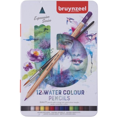 Bruynzeel Expression Watercolor Pencils Tin Set (12pc)