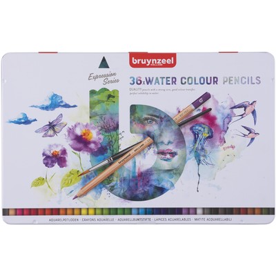 Bruynzeel Expression Watercolor Pencils Tin Set (36pc)