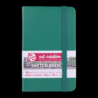 Talens Art Creation Sketchbook, Forest Green - 9cm x 14cm