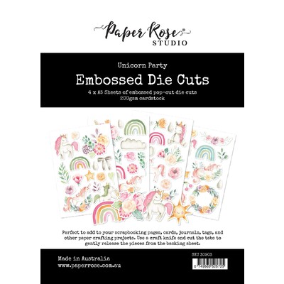 Embossed Die Cuts, Unicorn Party