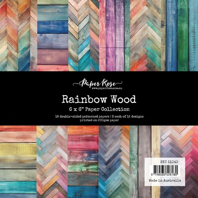 6X6 Paper Collection, Rainbow Wood