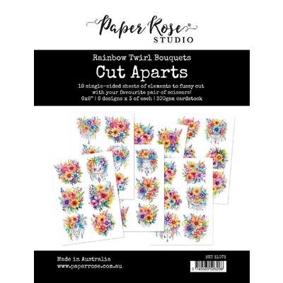 Cut Aparts Paper Pack, Rainbow Twirl Bouquets