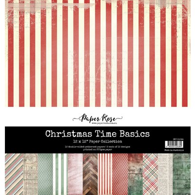 12X12 Paper Collection, Christmas Time Basics
