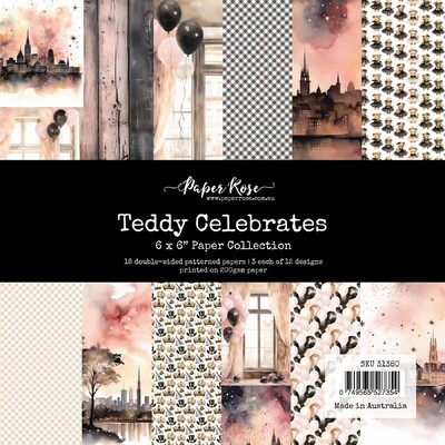6X6 Paper Collection, Teddy Celebrates
