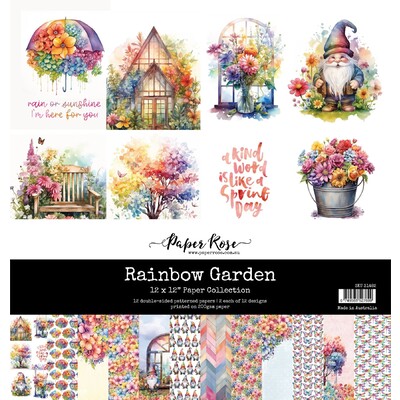 12X12 Paper Collection, Rainbow Garden