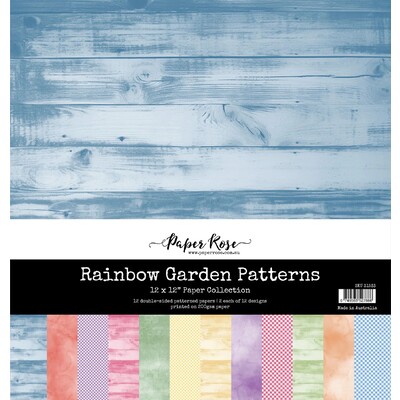 12X12 Paper Collection, Rainbow Garden Patterns