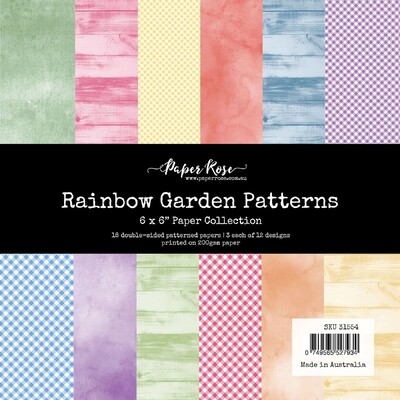 6X6 Paper Collection, Rainbow Garden Patterns
