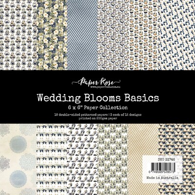 6X6 Paper Collection, Wedding Blooms Basics