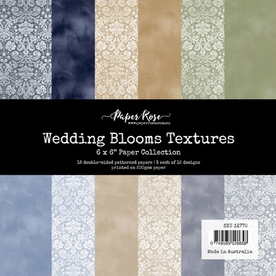 6X6 Paper Collection, Wedding Blooms Textures