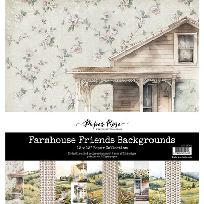 12X12 Paper Collection, Farmhouse Friends Backgrounds