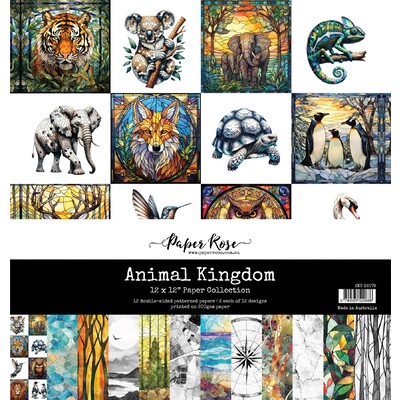 12X12 Paper Collection, Animal Kingdom