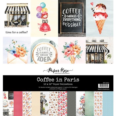 12X12 Paper Collection, Coffee in Paris