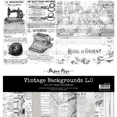 12X12 Paper Collection, Vintage Backgrounds 1.0