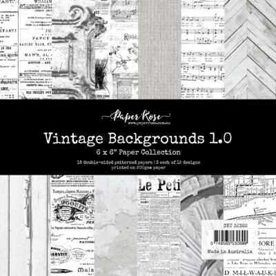 6X6 Paper Collection, Vintage Backgrounds 1.0