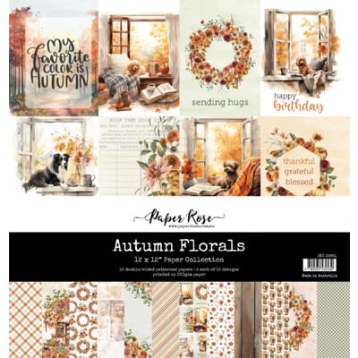 12X12 Paper Collection, Autumn Florals