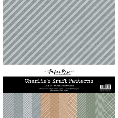 12X12 Paper Collection, Charlie's Kraft Patterns