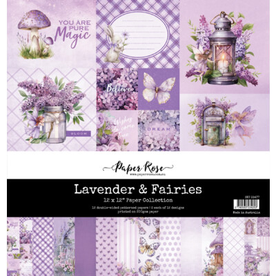 12X12 Paper Collection, Lavender & Fairies