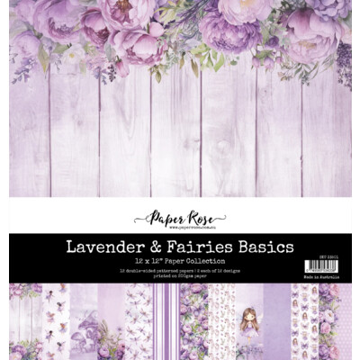 12X12 Paper Collection, Lavender & Fairies Basics