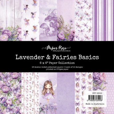 6X6 Paper Collection, Lavender & Fairies Basics