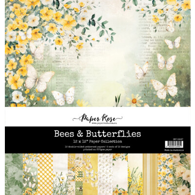 12X12 Paper Collection, Bees & Butterflies