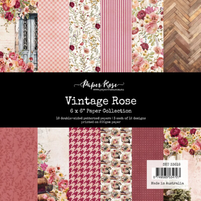 6X6 Paper Collection, Vintage Rose