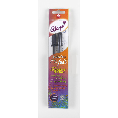 Glaze 3-D Ink Pen Set, Gloss Black (2 pk)