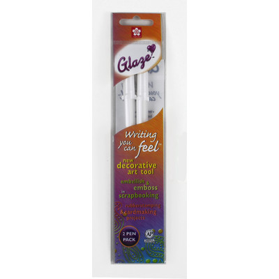 Glaze 3-D Ink Pen Set, Gloss White (2 pk)